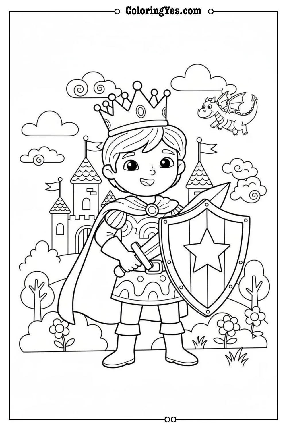 Brave Prince coloring pages-brave prince adventure coloring-Coloringyes.com