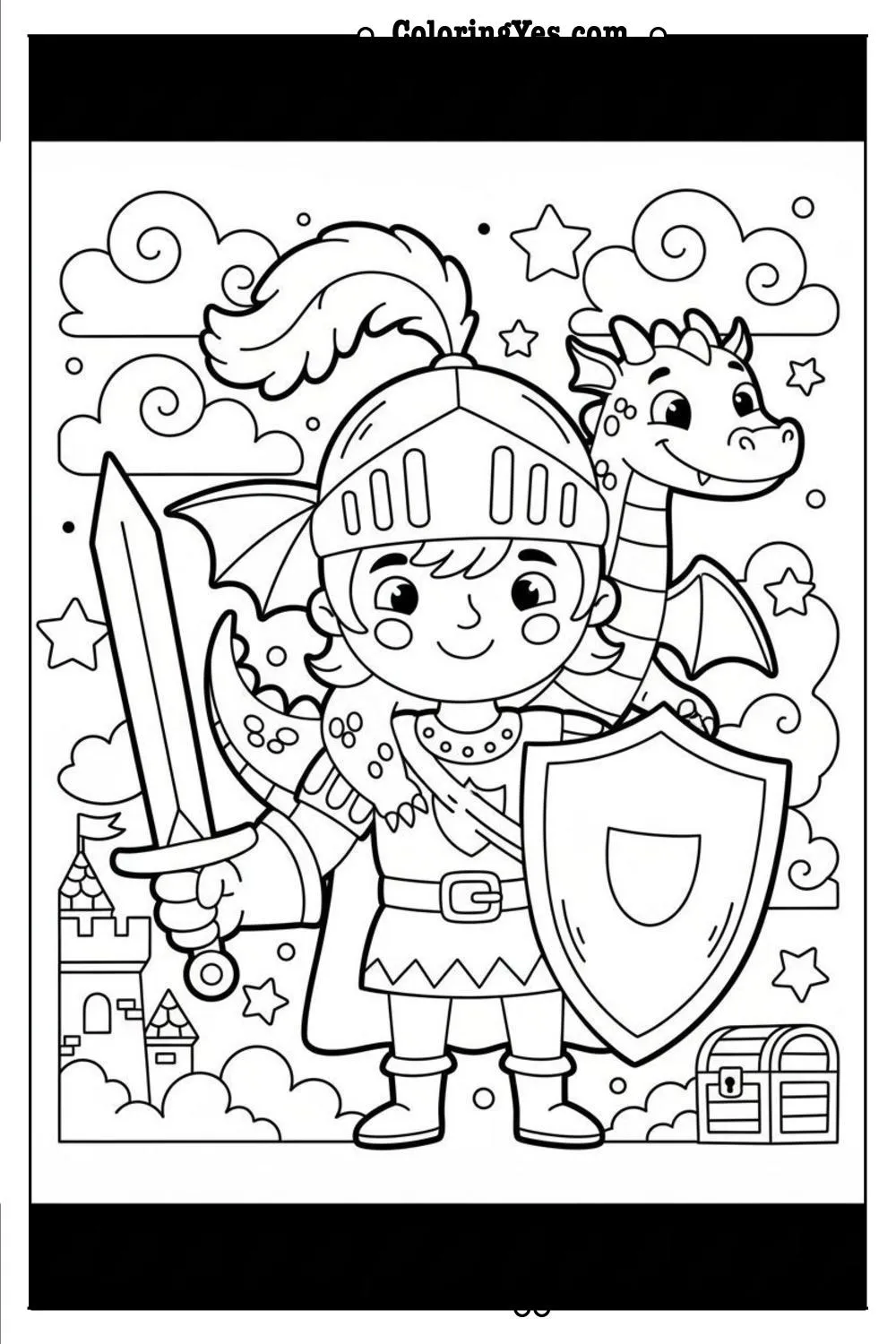 Brave Prince coloring pages-brave prince dragon coloring-Coloringyes.com