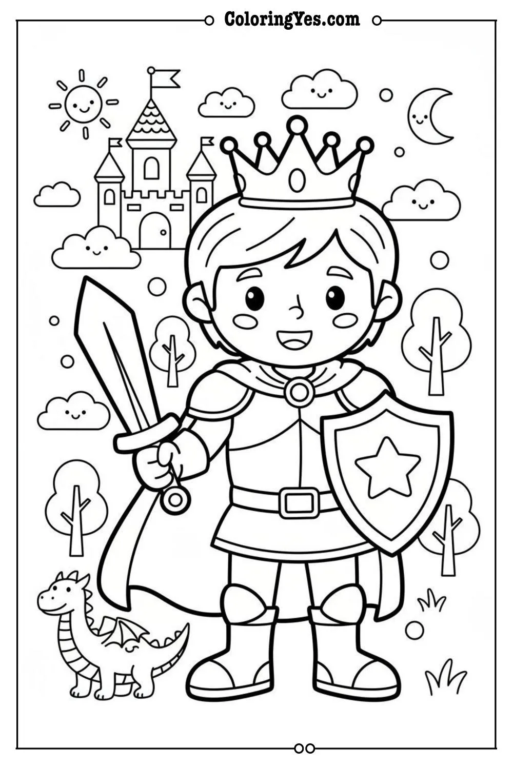 Brave Prince coloring pages-brave prince kingdom coloring-Coloringyes.com