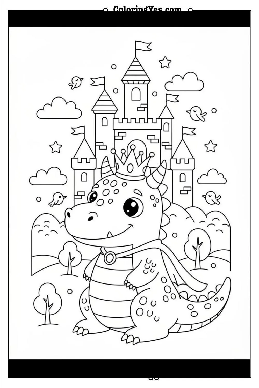 Castles and kingdoms coloring pages-castle fantasy coloring-Coloringyes.com