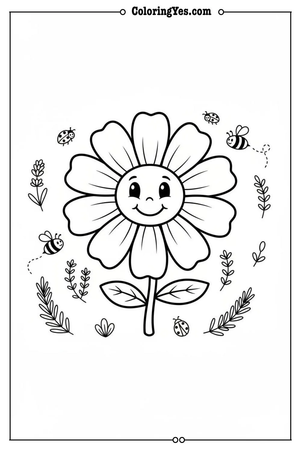 Minimalist botanical linework coloring pages-botanical herbs coloring-Coloringyes.com