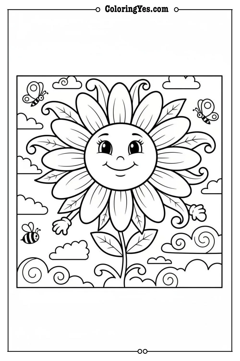 Minimalist botanical linework coloring pages-botanical illustration coloring-Coloringyes.com