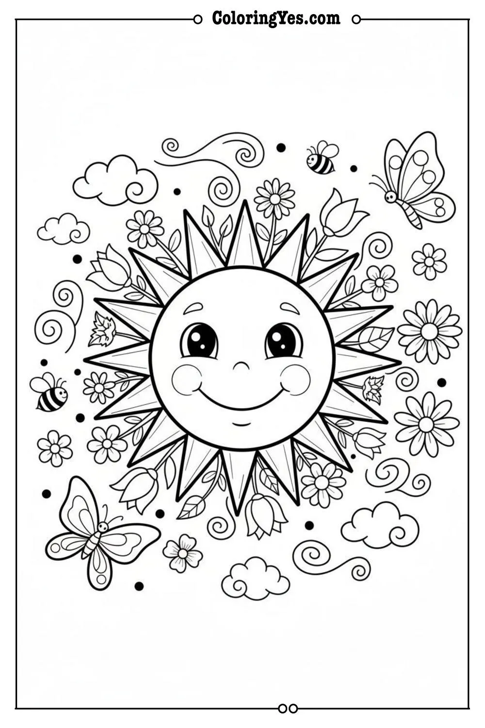 Minimalist botanical linework coloring pages-minimalist floral coloring-Coloringyes.com