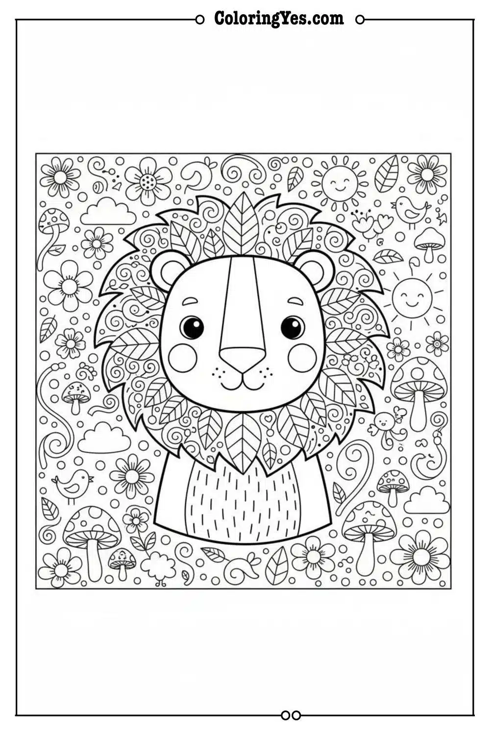 Minimalist botanical linework coloring pages-minimalist nature coloring-Coloringyes.com