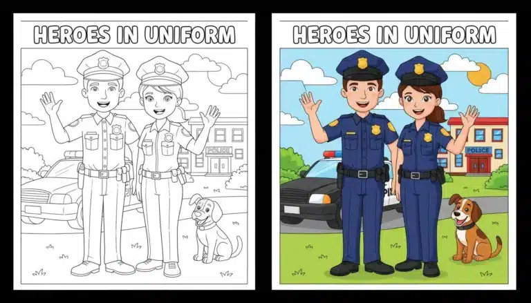 Police officers coloring pages-Coloringyes.com