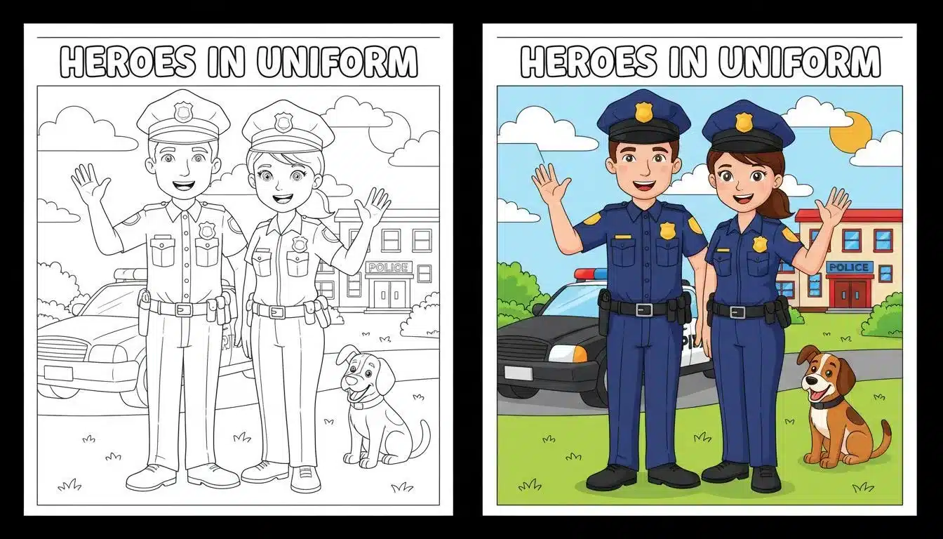 Police officers coloring pages-Coloringyes.com