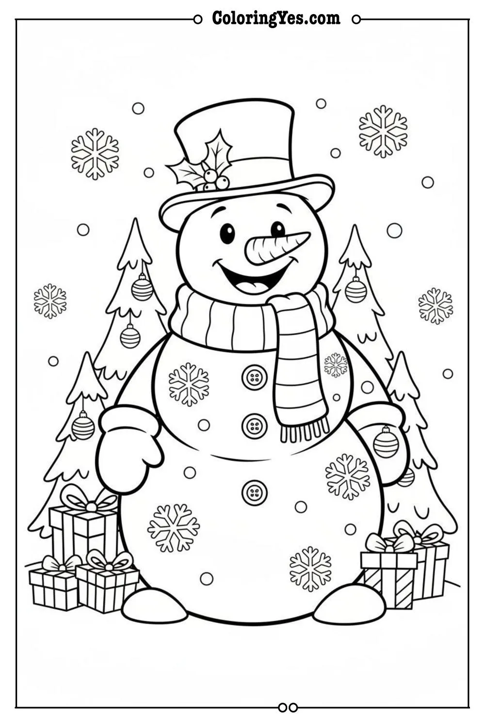 Winter Coloring Pages-winter Christmas coloring-Coloringyes.com