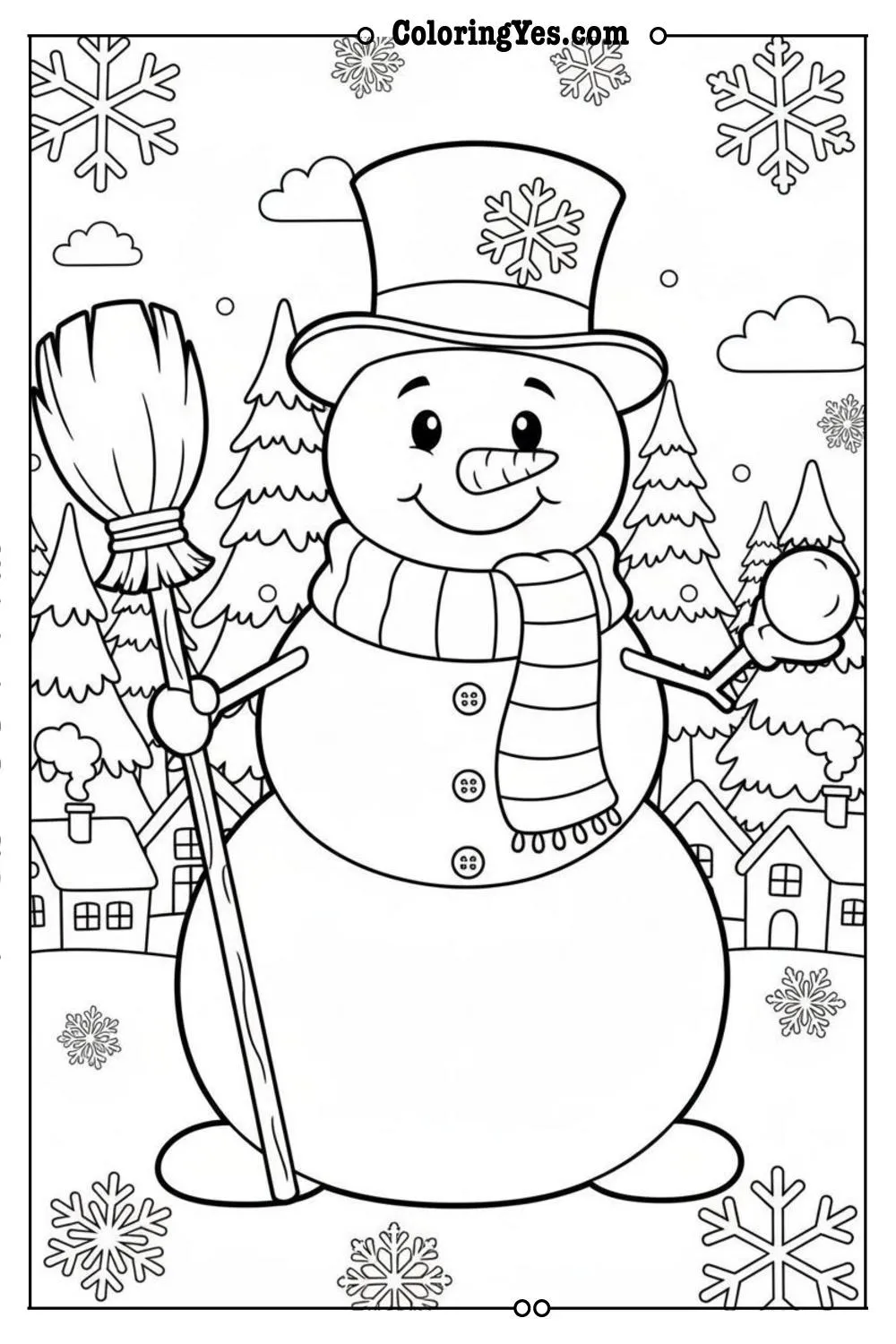 Winter Coloring Pages-winter wonderland coloring-Coloringyes.com s