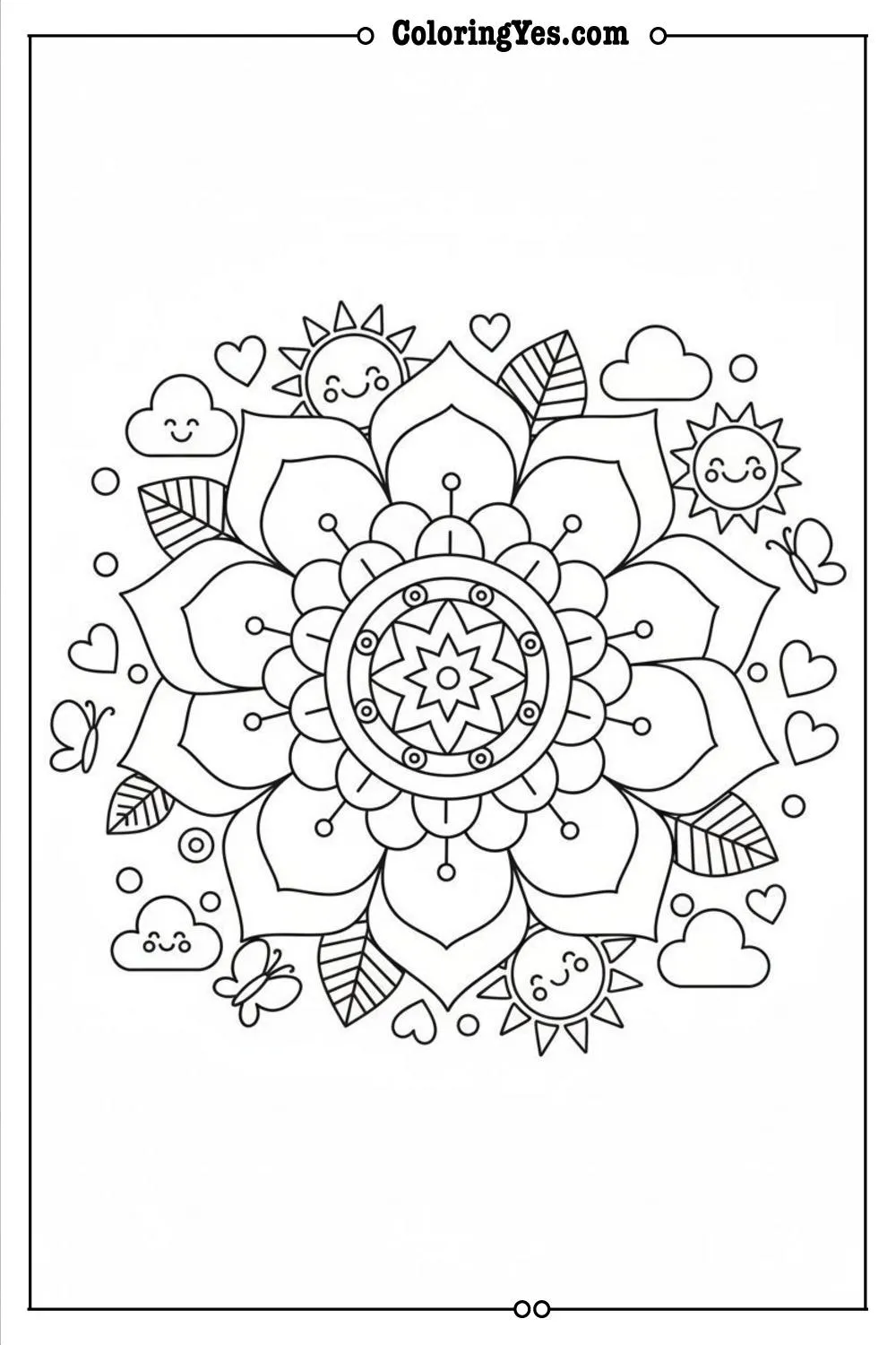 mandala coloring pages-mandala flower coloring-Coloringyes.com