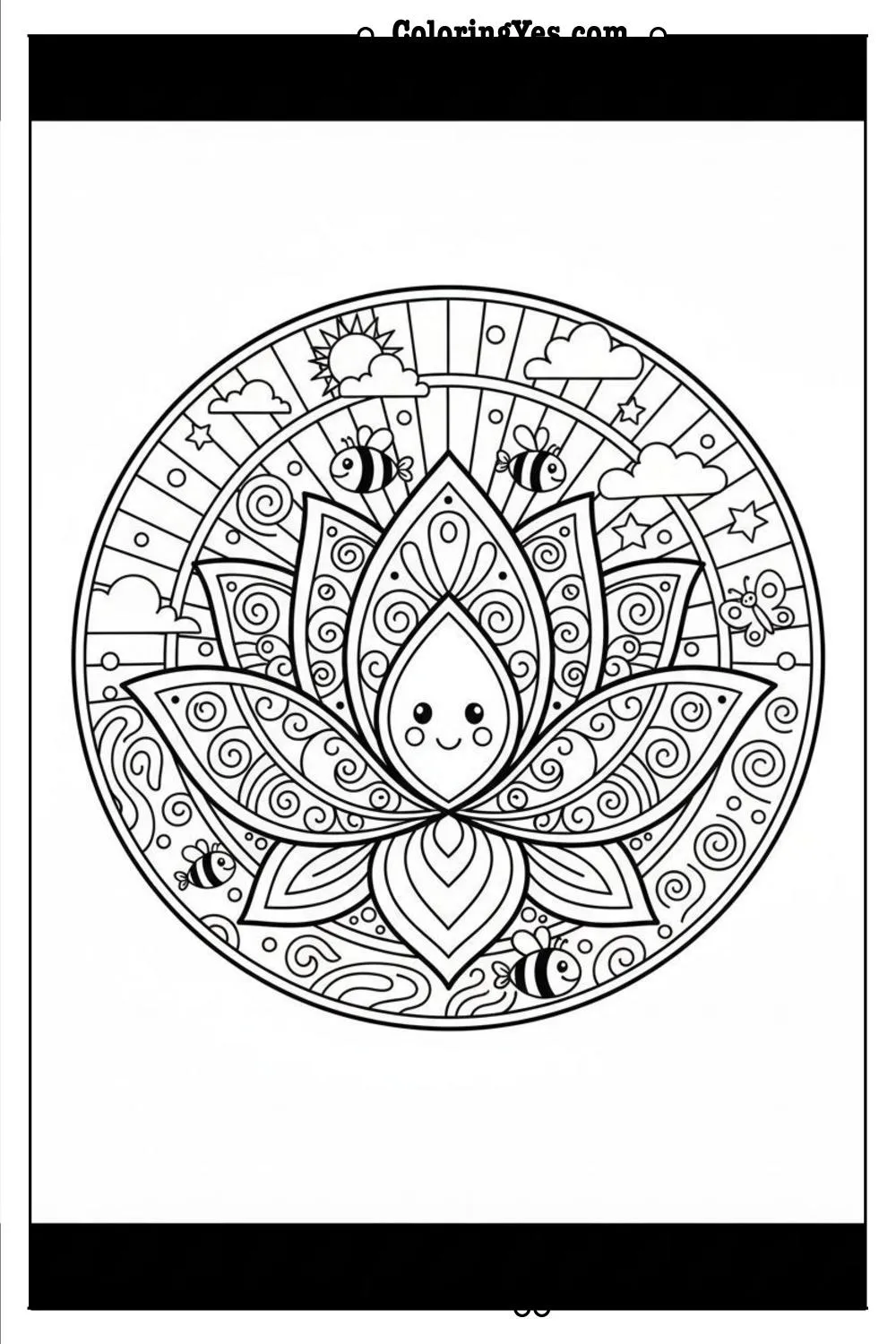 mandala coloring pages-mandala lotus coloring-Coloringyes.com