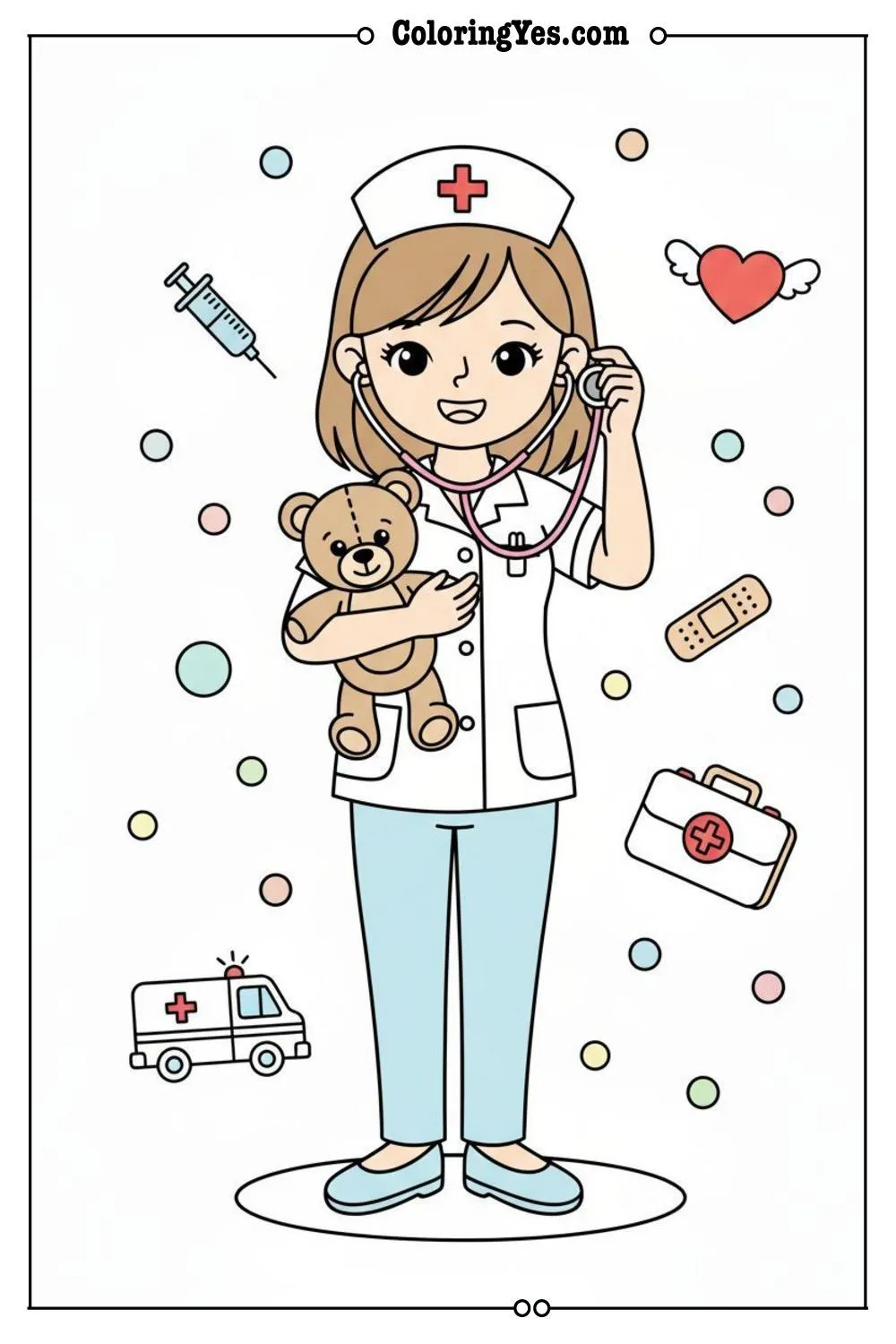 nurses coloring pages-nurse doctor coloring-Coloringyes.com