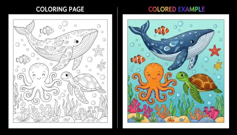 printable ocean animals coloring sheets-Coloringyes.com