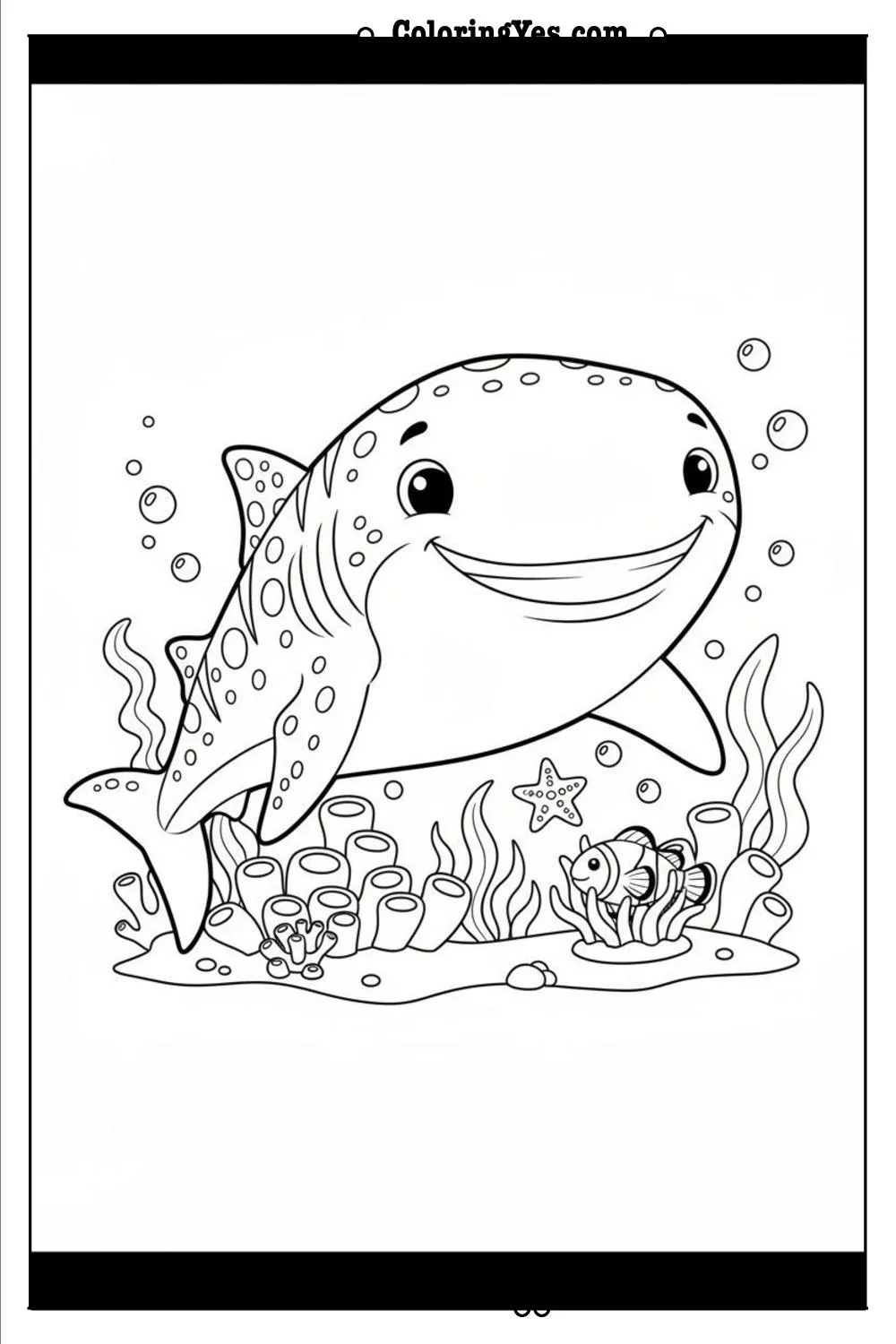 printable ocean animals coloring sheets-printable coral reef coloring-Coloringyes.com