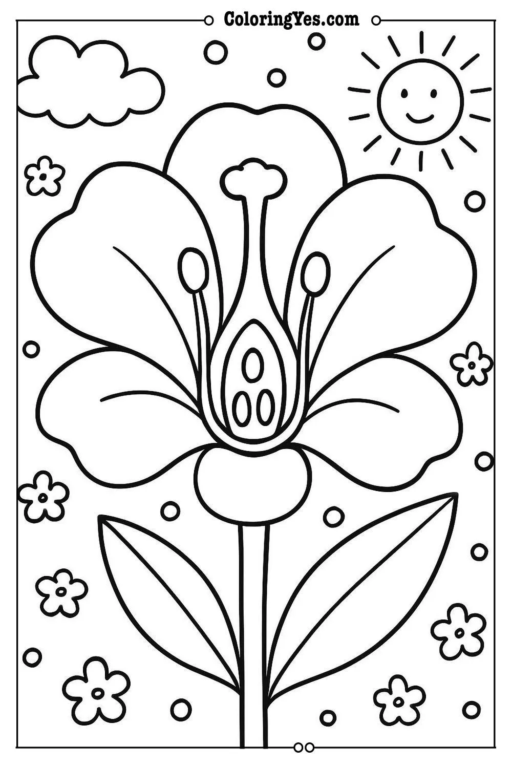 Anatomy of a flower scientific coloring pages-pistil-Coloringyes.com