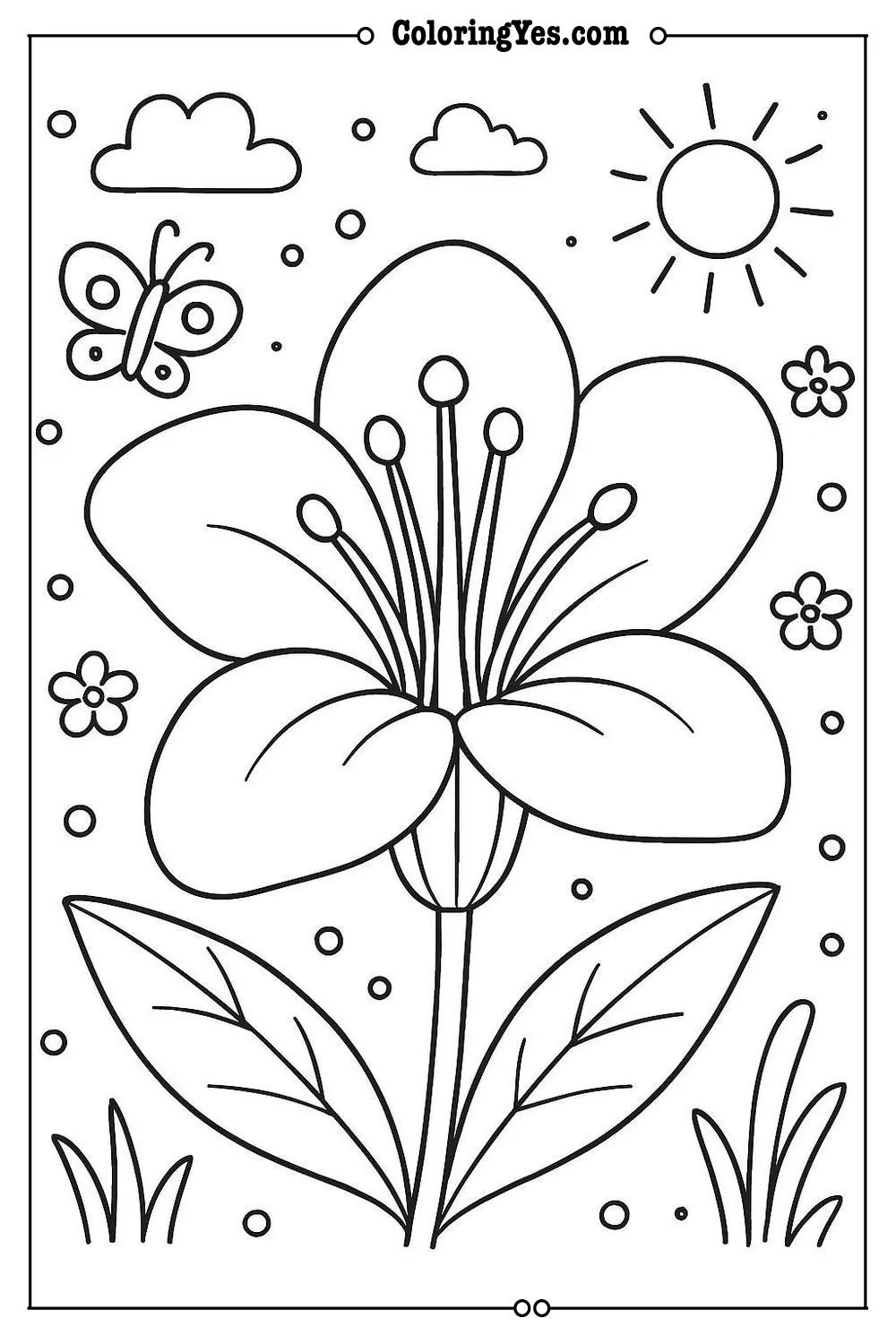 Anatomy of a flower scientific coloring pages-stamen-Coloringyes.com