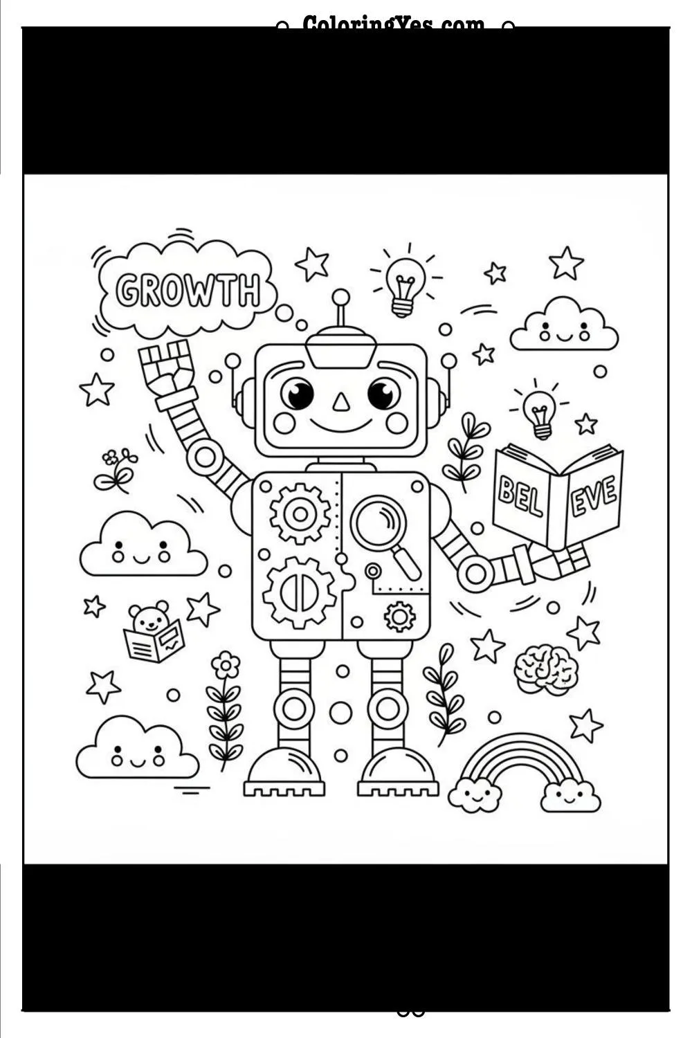 Inspirational growth mindset quotes for teens coloring-believe-Coloringyes.com