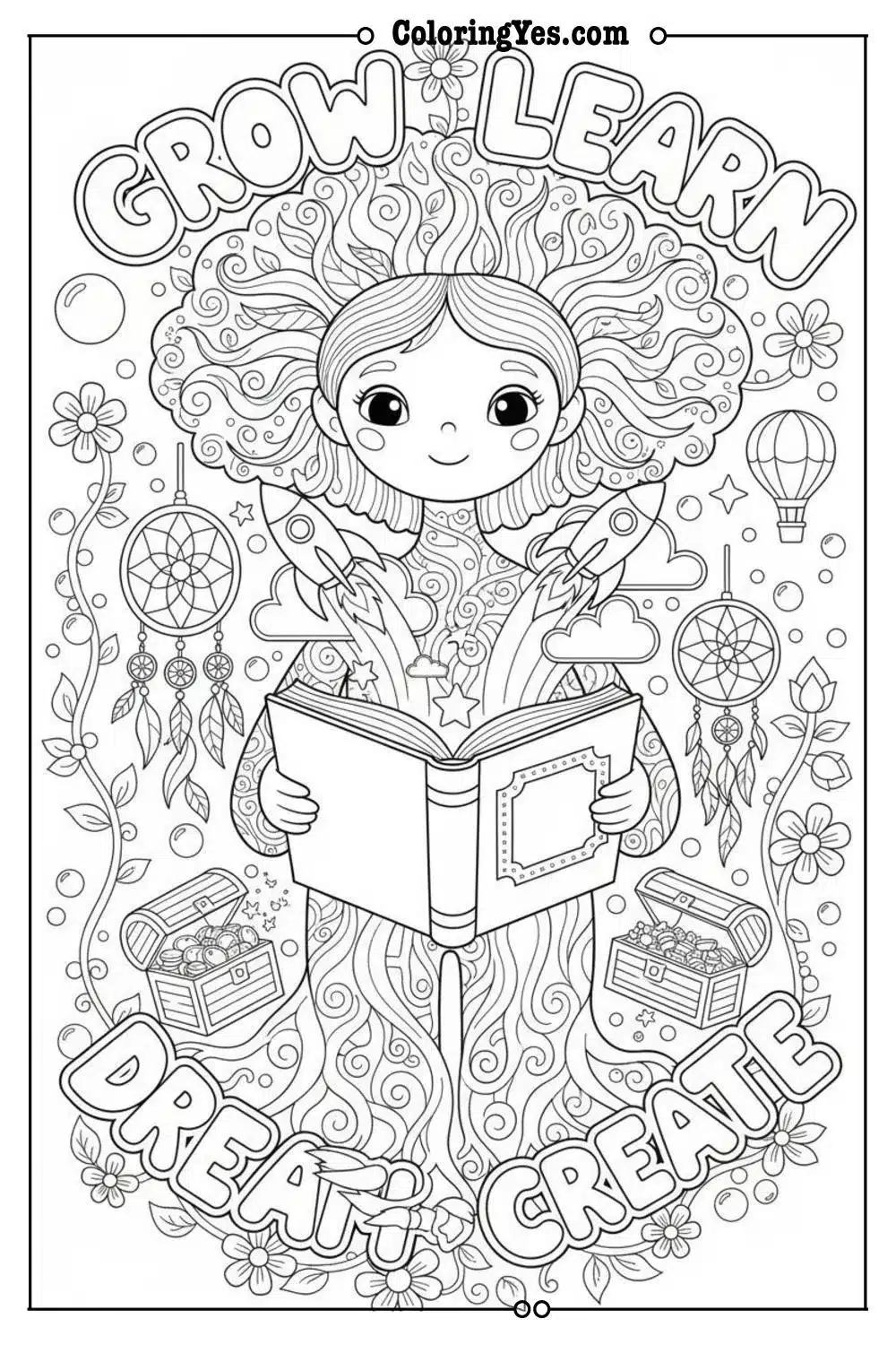 Inspirational growth mindset quotes for teens coloring-dreams-Coloringyes.com