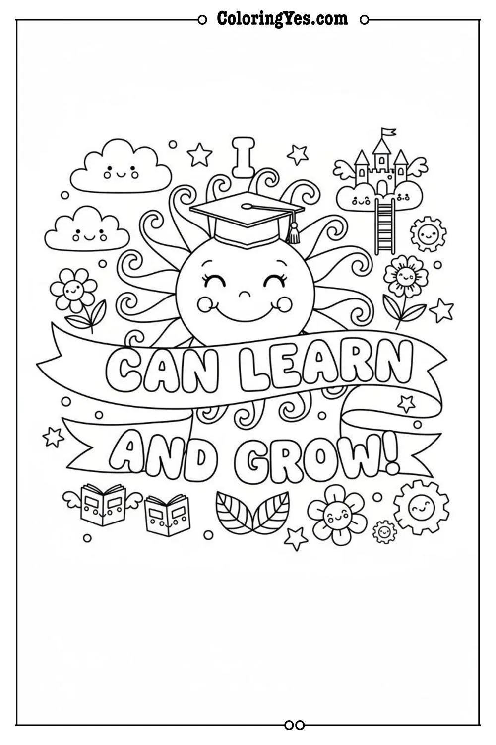 Inspirational growth mindset quotes for teens coloring-positivity-Coloringyes.com