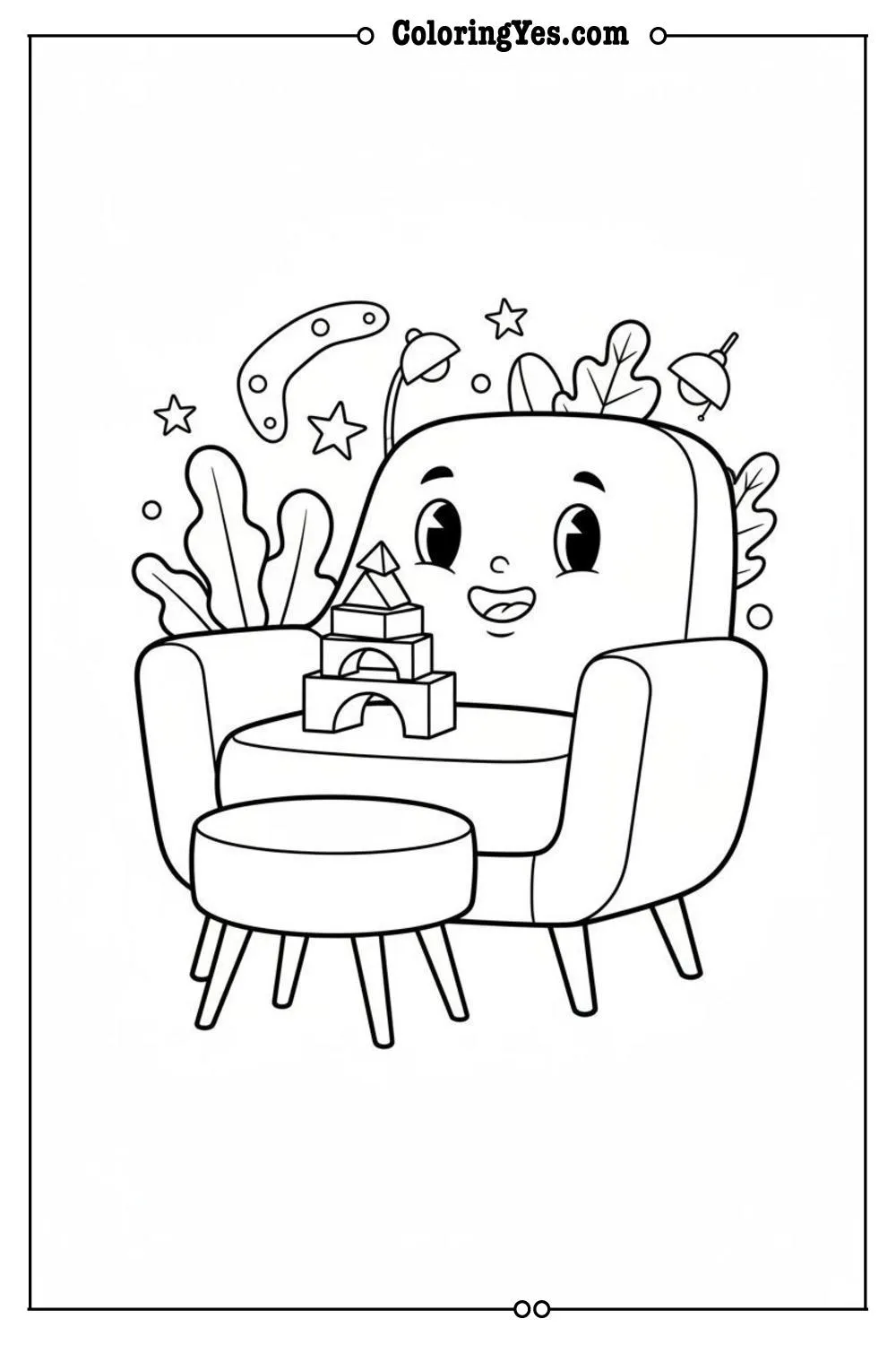 Mid-century modern furniture coloring pages-midcentury-Coloringyes.com