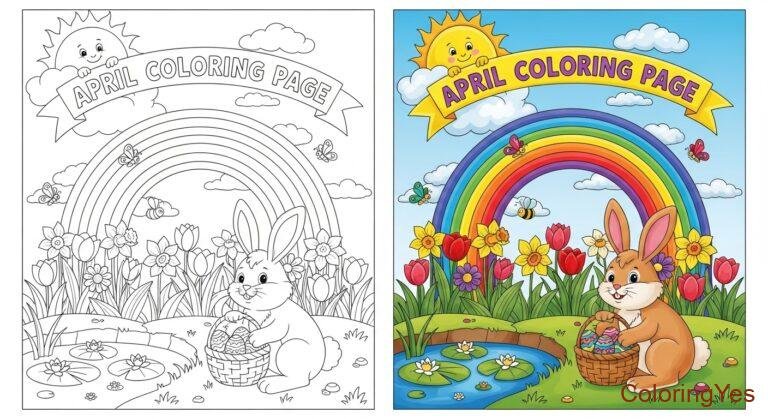 April Coloring Pages