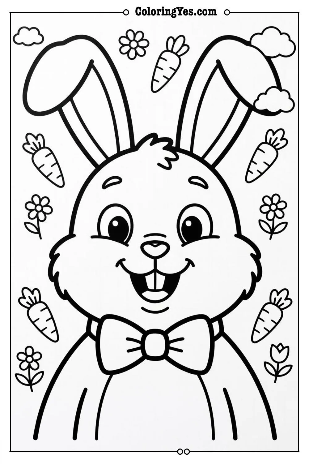 bunny wearing bow tie