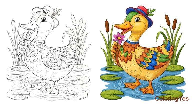 Duck Coloring Pages