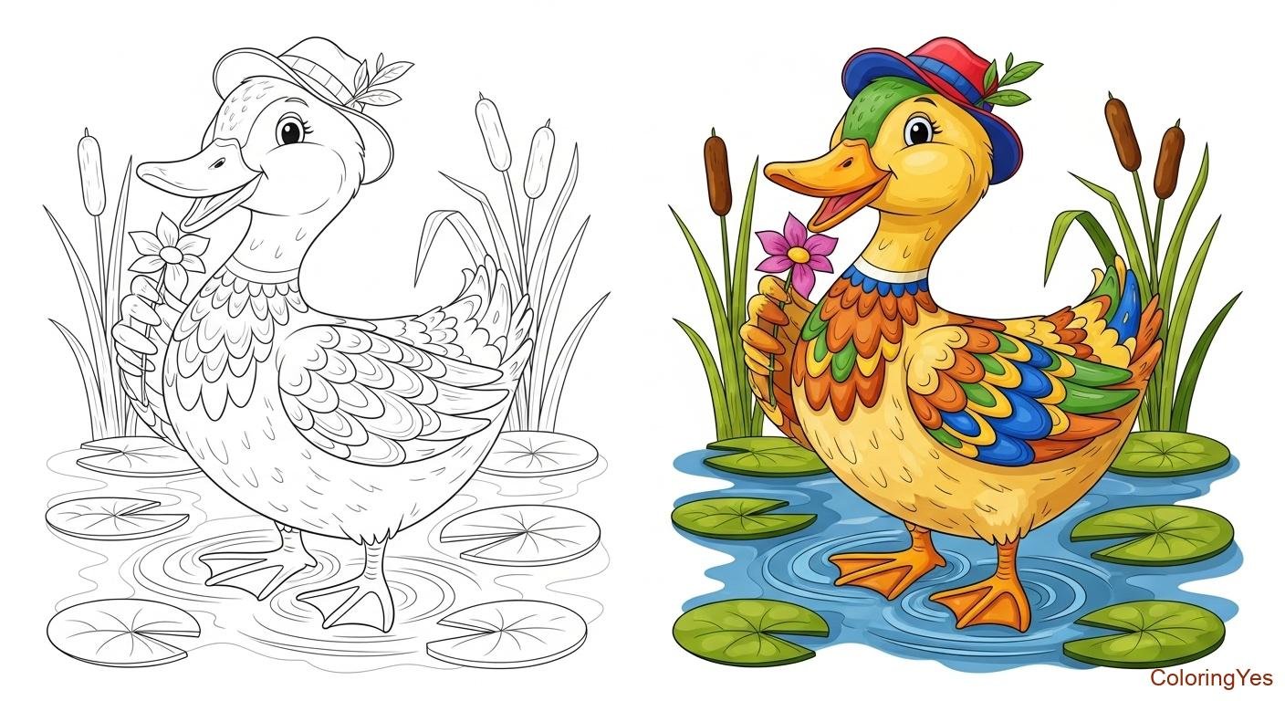 Duck Coloring Pages