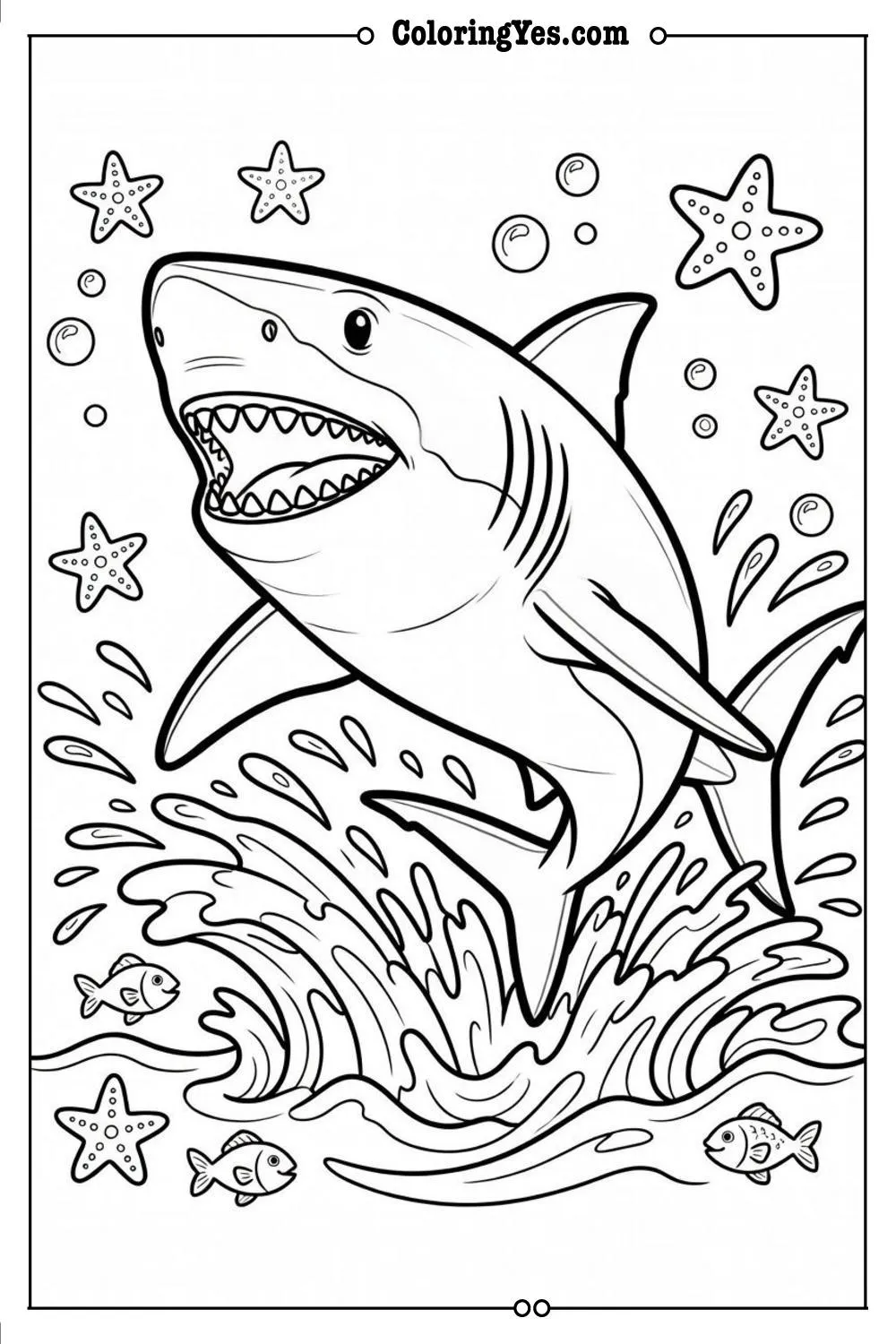 shark jumping out water