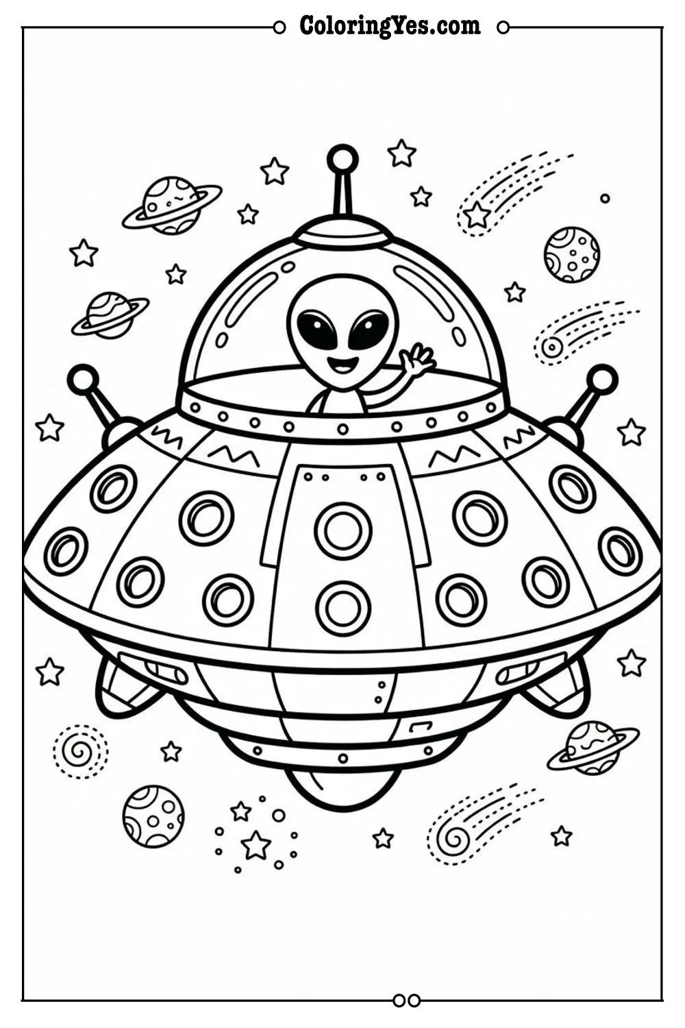 alien spaceship flying