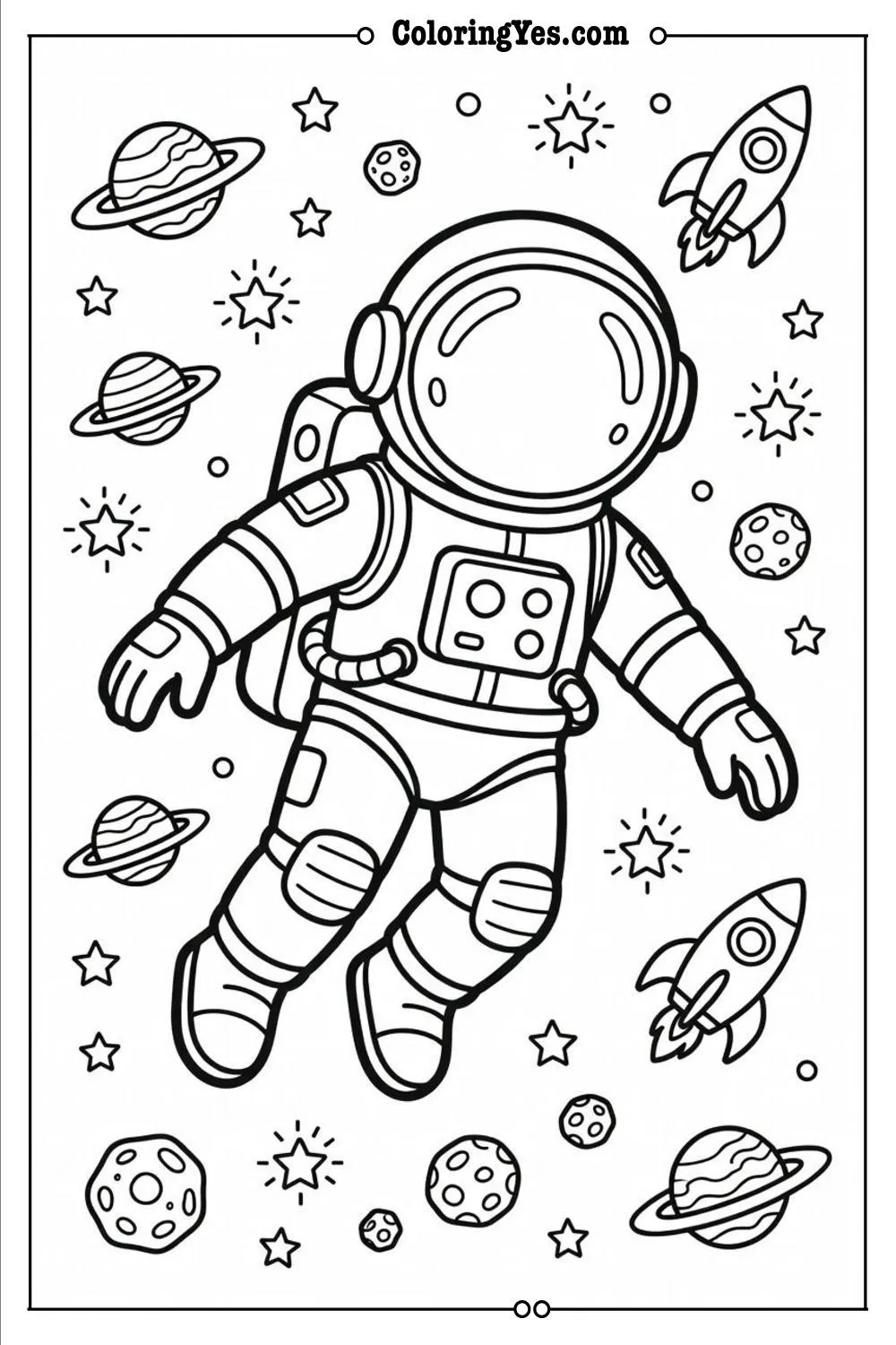 astronaut floating spacesuit