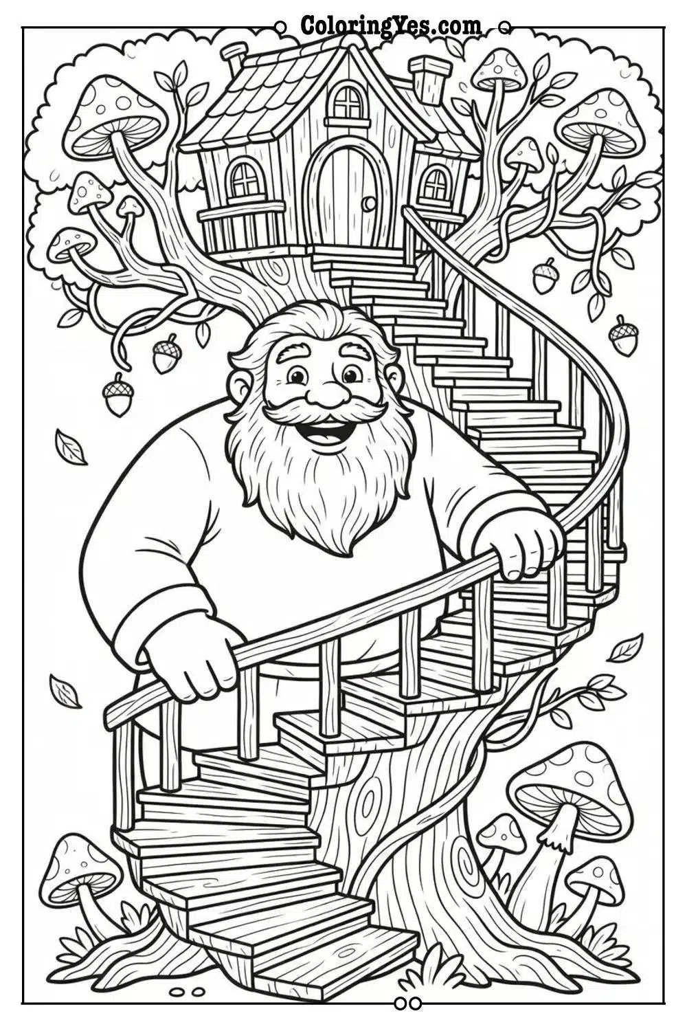 fantasy treehouse spiral staircase