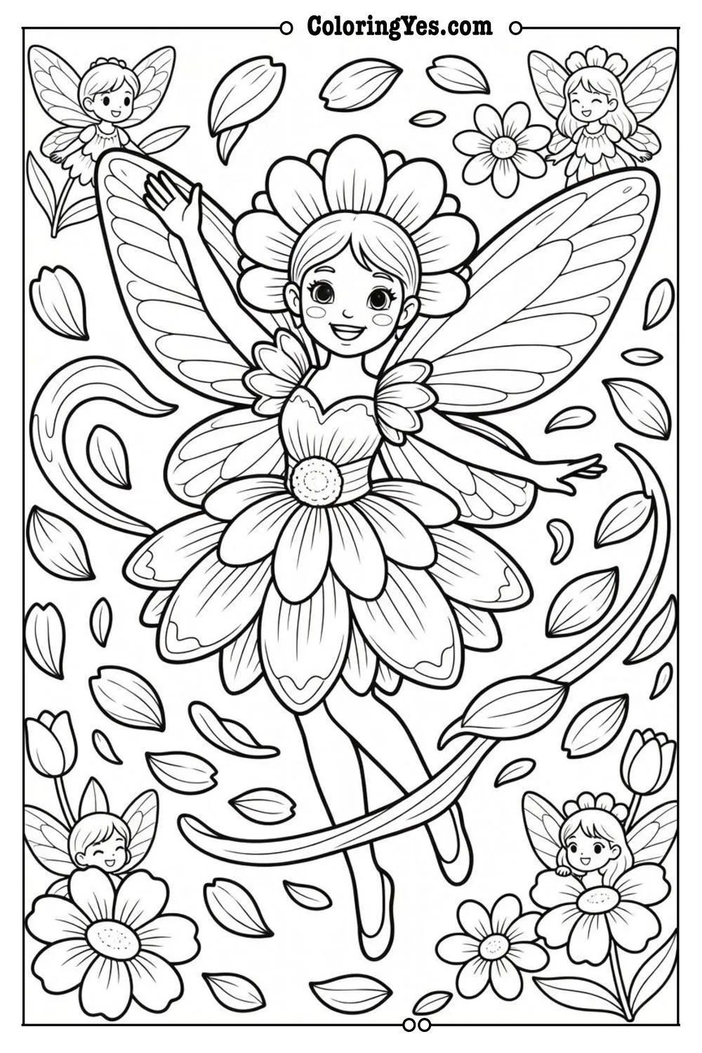 flower fairies dancing petals