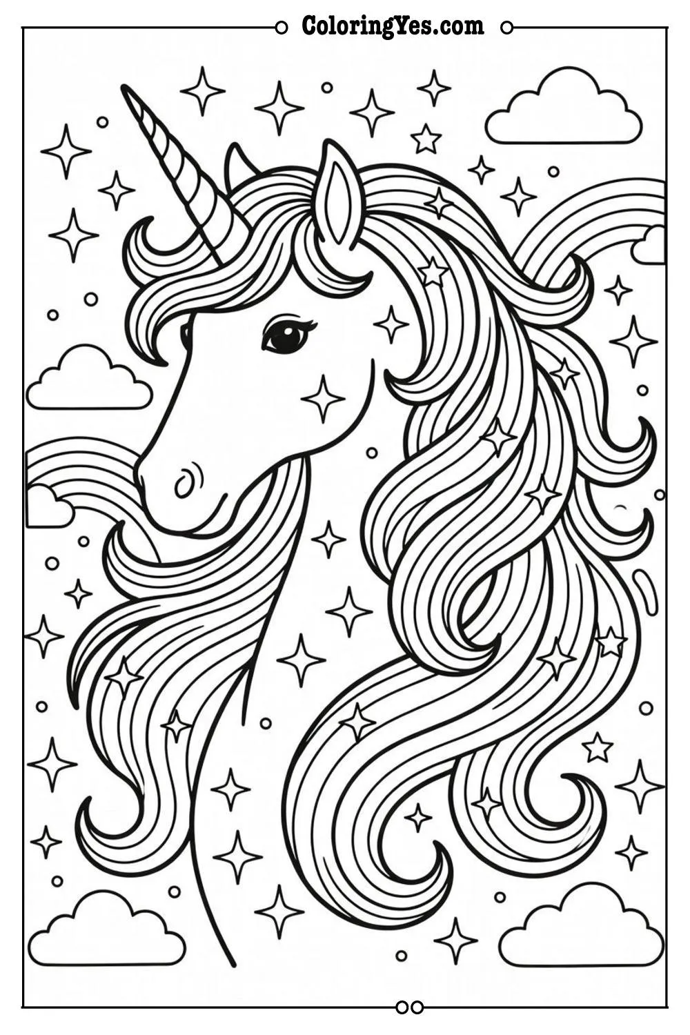 unicorn rainbow mane sparkles