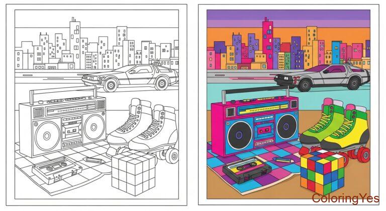 80s coloring pages