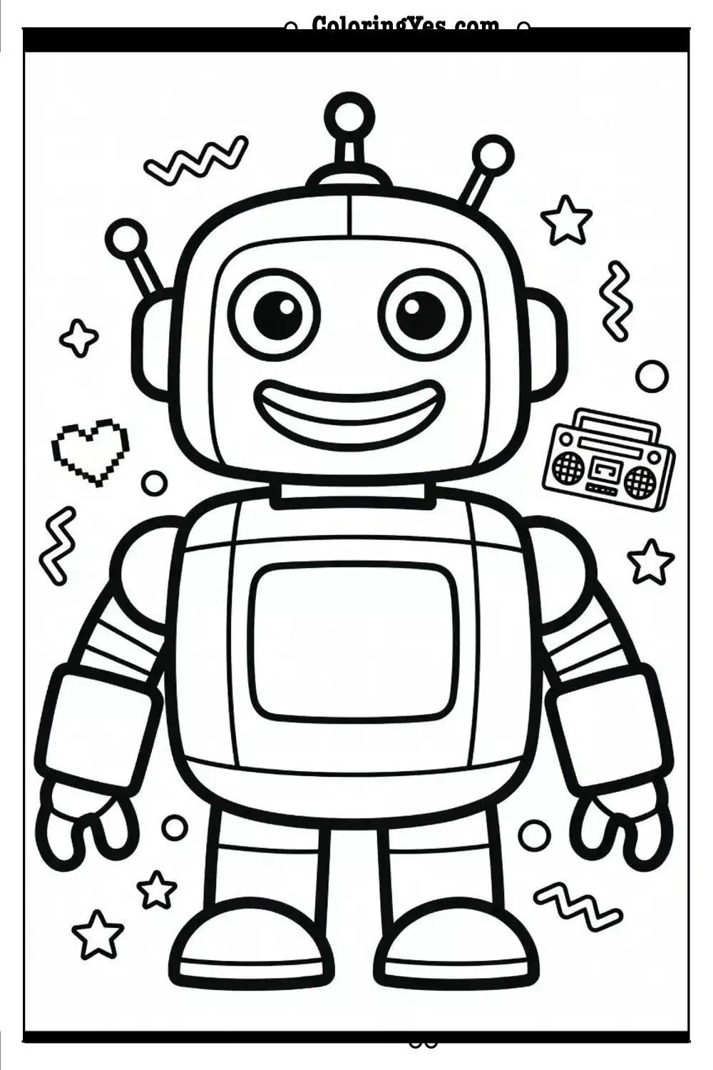retro 80s coloring pages