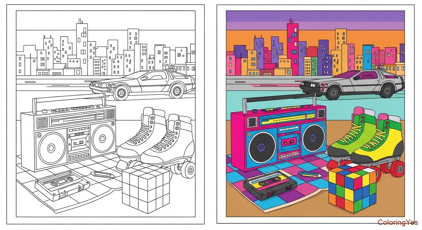 80s coloring pages