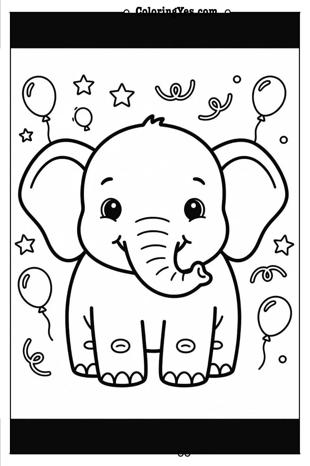 baby animal coloring page printable for toddlers