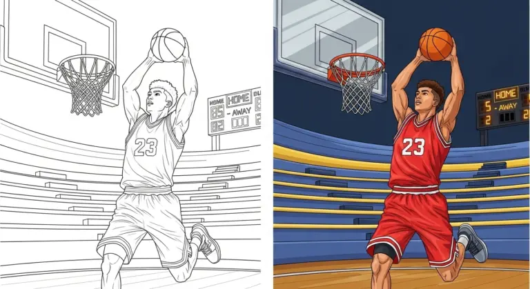 Basketball coloring pages