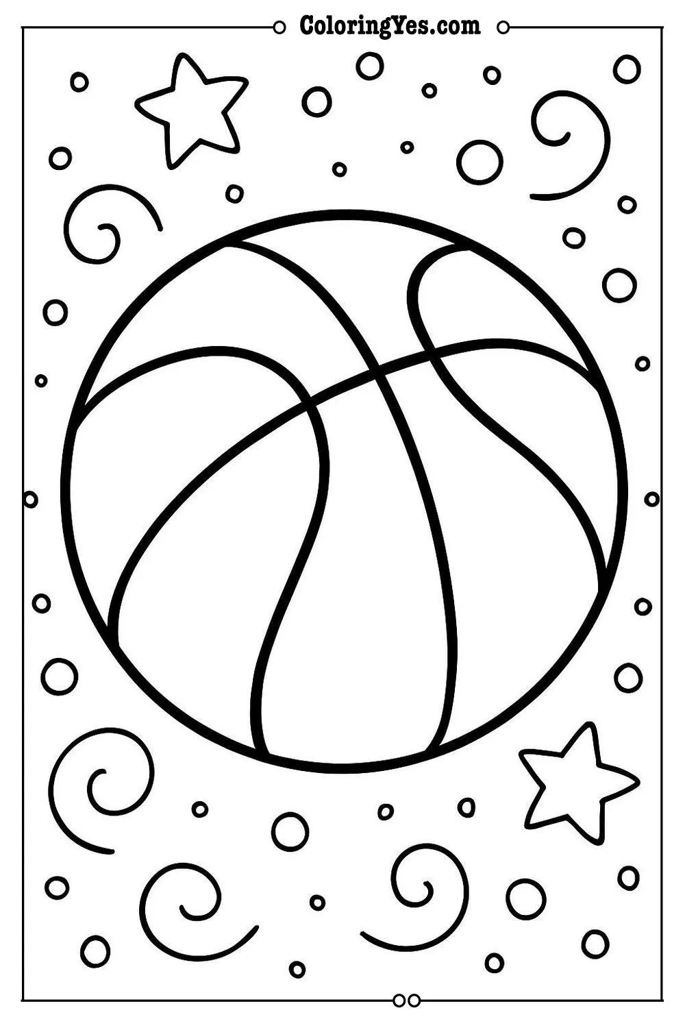 basketball ball coloring page