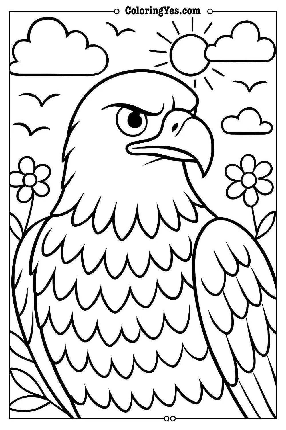 eagle coloring page