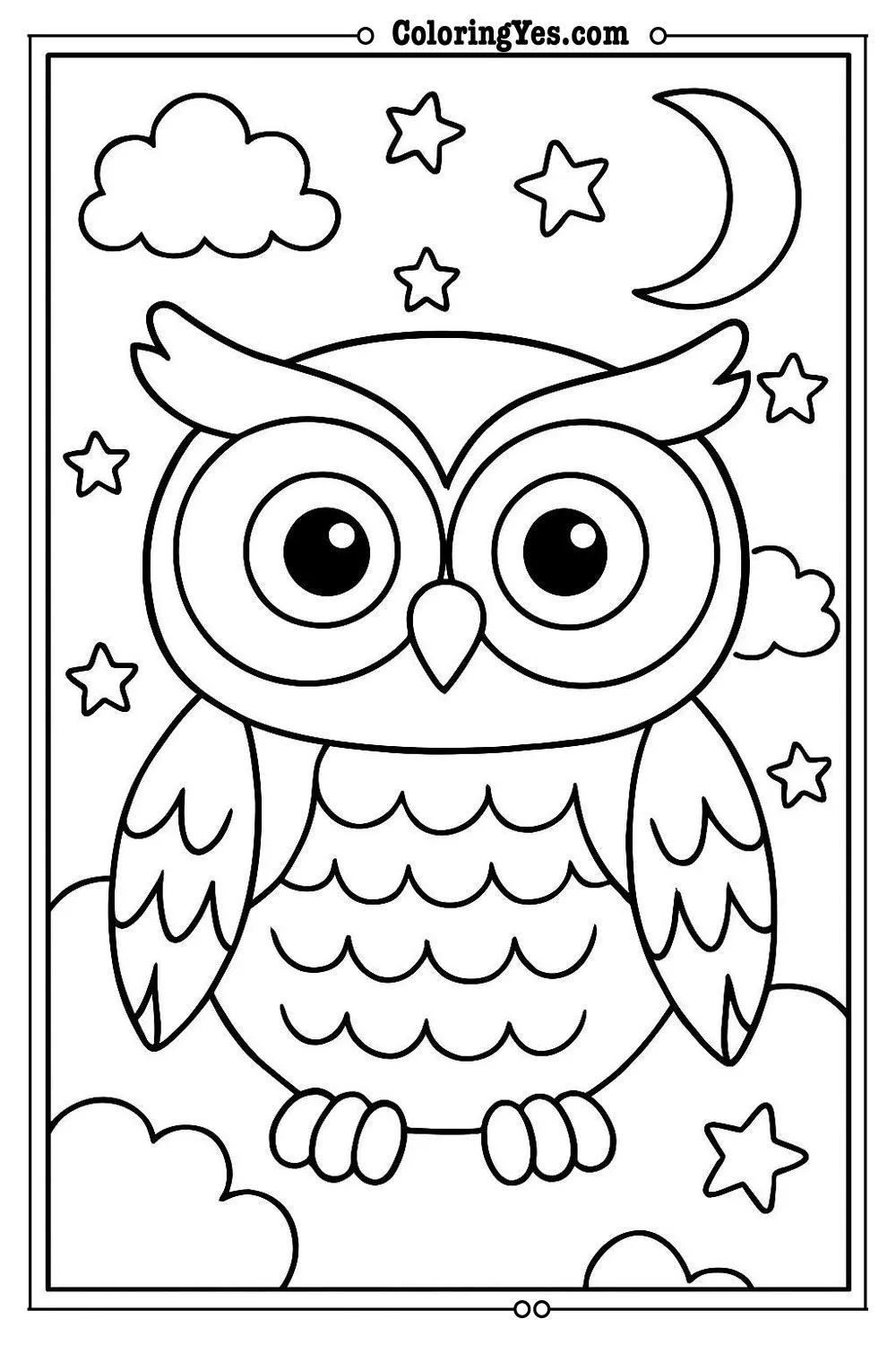 owl coloring page