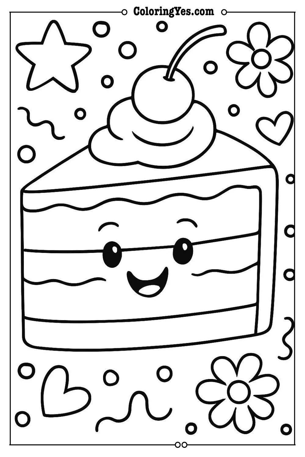 cake coloring page