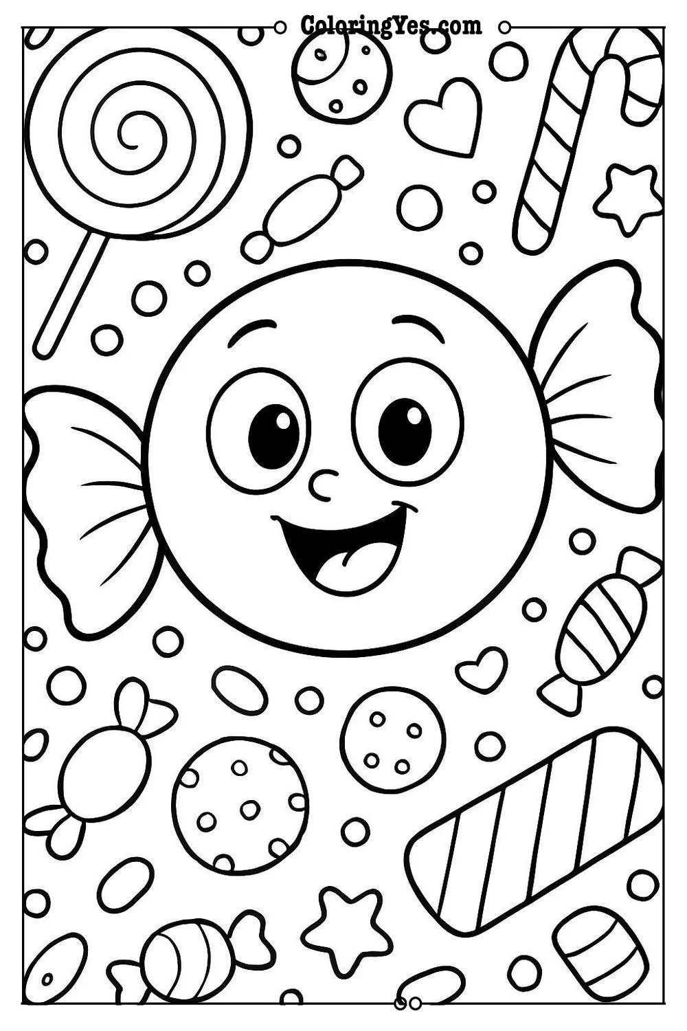 candy coloring page