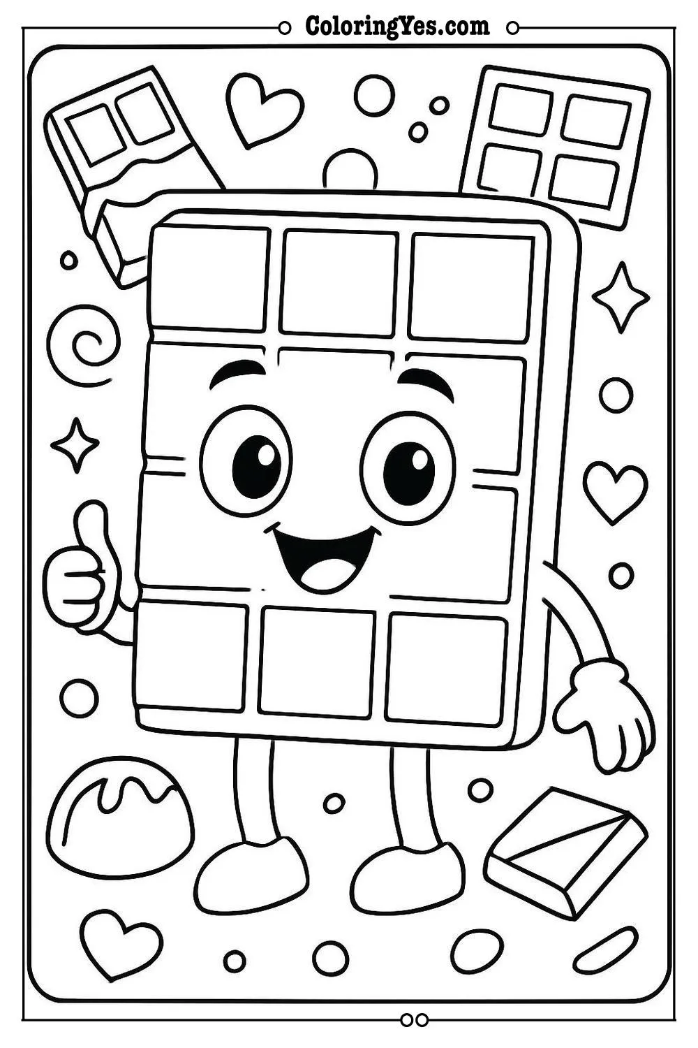 chocolate coloring page