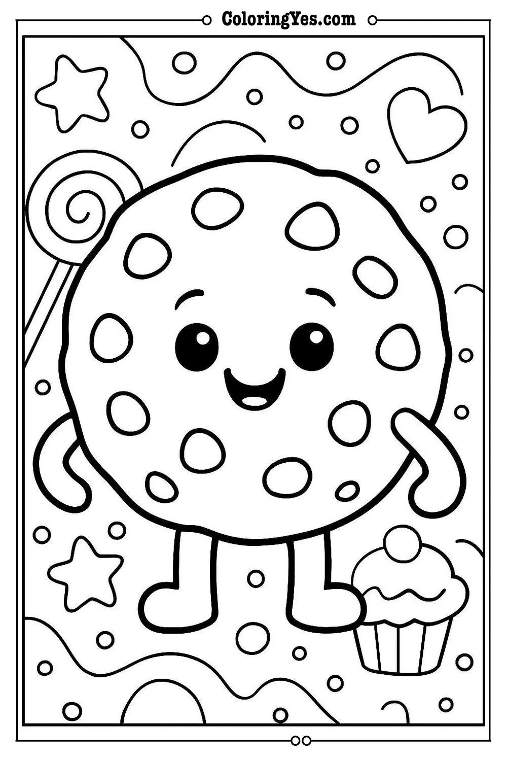 cookie coloring page