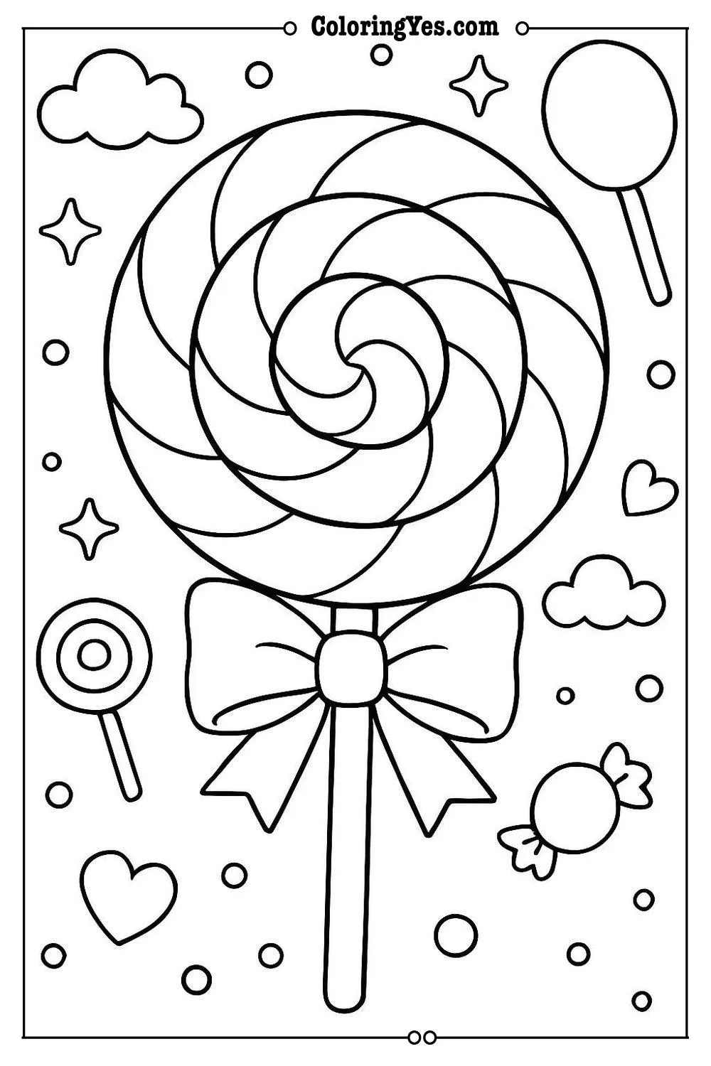 lollipop coloring page