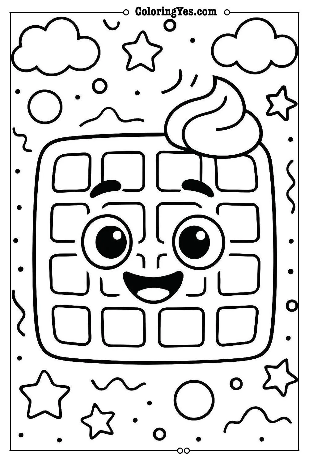 waffle coloring page