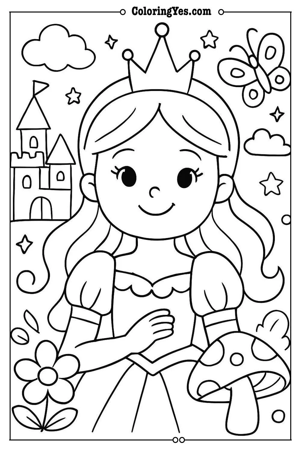 fairy tale coloring page