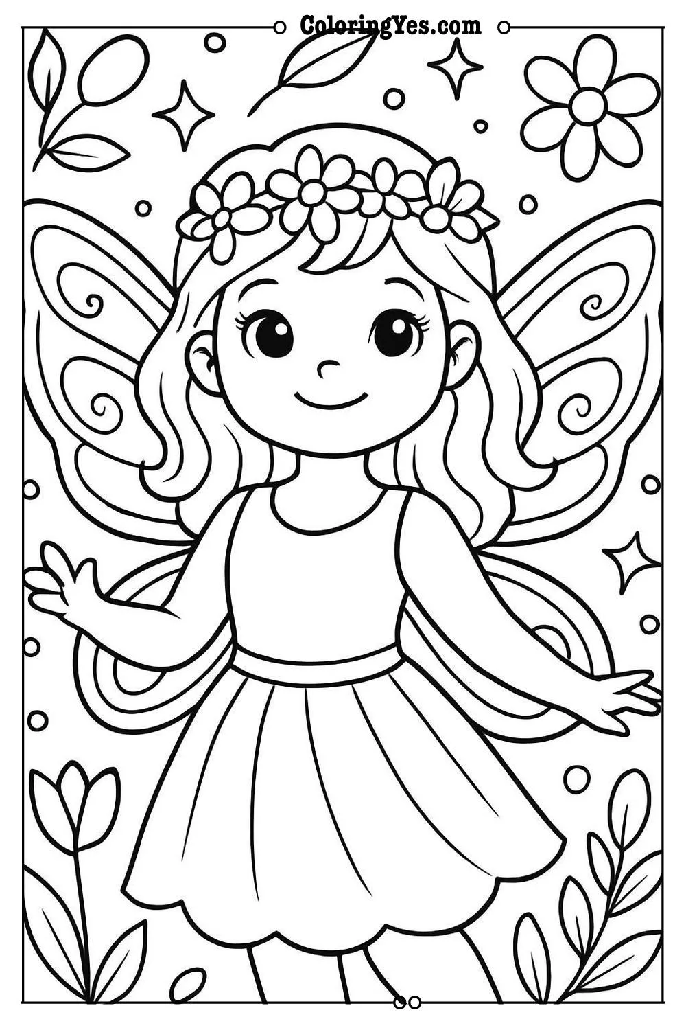 fairy wings coloring page