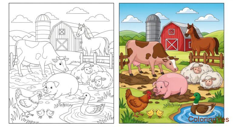 Farm animal Coloring Pages